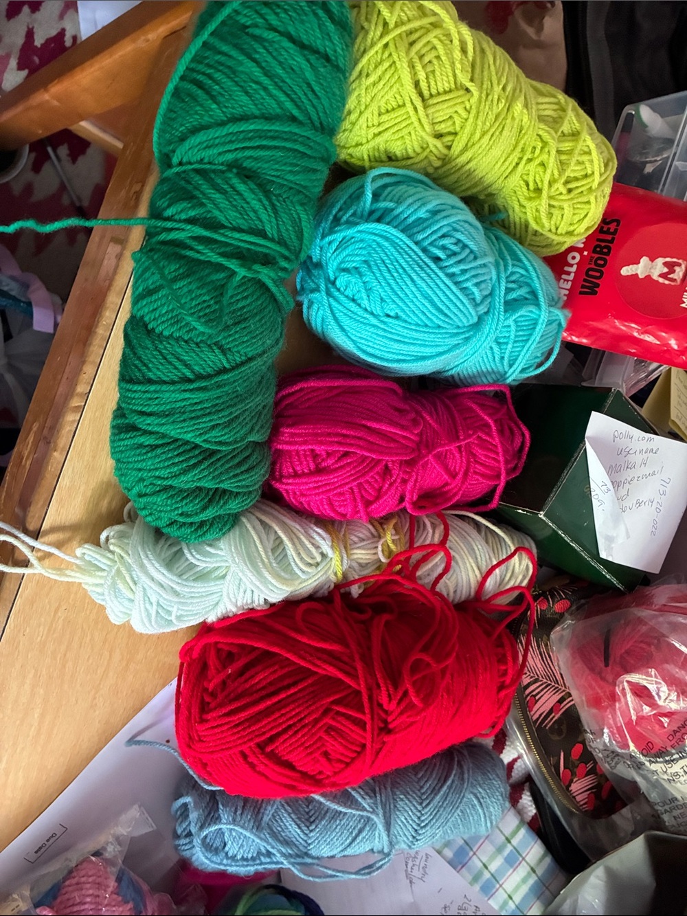 Colorful Assorted Yarn Skeins - Bright Craft Bundle